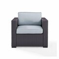 Crosley Biscayne Armchair With Mist Cushions KO70130BR-MI